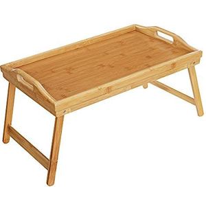 Luxe dienblad met uitklapbare pootjes - Bamboe hout - Ontbijt op bed tafelfje/beddienblad/Laptoptafel - Inklapbaar met poten - Decopatent