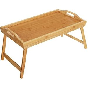 Luxe dienblad met uitklapbare pootjes - Bamboe hout - Ontbijt op bed tafelfje/beddienblad/Laptoptafel - Inklapbaar met poten - Decopatent