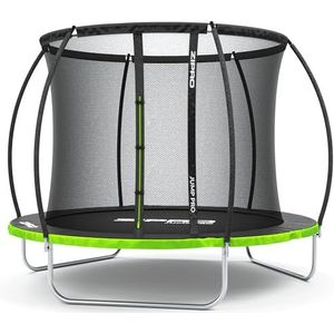 ZIPRO Jump Pro Premium trampoline voor buiten, Ø 195 cm, ronde tuintrampoline met veiligheidsnet, bodemtrampoline tot 150 kg, tuinspeelgoed voor kinderen, uv-bestendig, met ritssluiting