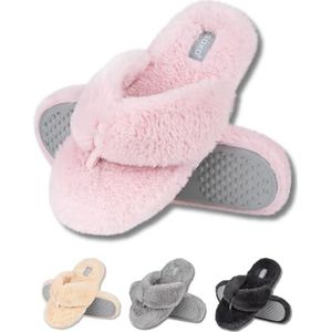 soxo Harige Zachte Pantoffels Dames Flip Flops Cadeau Voor Vrouwen Damesslippers Slippers Sloffen 39/40 Roze