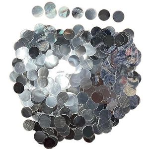 Feestdecoraties 50/100 g confetti glitter voor ballonfeest metallic confetis dot ambachtelijke vulling bruiloft verjaardag decoratie goud zilver blauw roze (kleur: zilver 1,5 cm, maat: 50 g)