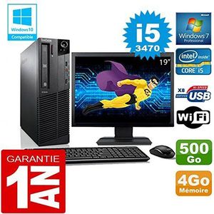 Lenovo PC M92p SFF Core I5-3470 RAM 4 GB harde schijf 500 GB WiFi W7 Display 19 inch (25,4 cm) (gereviseerd)