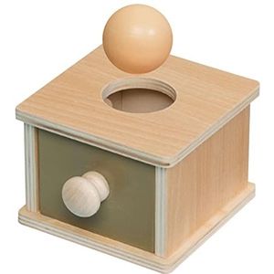 Generic Houten muntenbox speelgoed - Montessori Toys Coin Ball Box Object Permanence Box speelgoed voor zuigelingen, peuters, baby's - Object Permanence Box Kids houten speelset voor kleuters