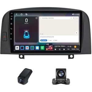 Android 14 Autoradio geldt voor Hyundai Sonata NF 2004-2008 Autoradio 2 Din Draadloze Carplay Android Auto 9 Inch Touchscreen met GPS-navigatie 5GWiFi FM/RDS-radio Camera(B,C20)