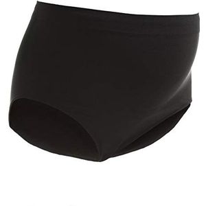 Noppies Dames zwangerschapsonderbroek naadloze shorts lang, zwart (06), M/L