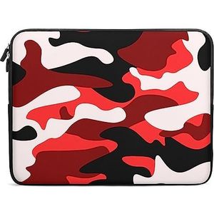 Rode Camouflage Nieuwigheid Laptop Sleeve Bag Beschermhoes Handtassen Draagbare Laptop Tas 10-17 Inch