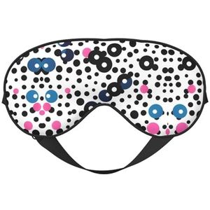 Wit gestippeld slaapmasker - verstelbaar, ademend, modieus oogmasker voor een comfortabele slaapervaring