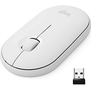 Logitech - Pebble - Draadloze Muis - Wit - Bluetooth en 2.4 GHz