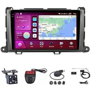 Android Double Din Car Stereo 9 Inch Touchscreen Autoradio Autotoebehoren Multimedia Stuurwielbediening met Navigatie Plug And Play Voor Toyota Sienna XL30 2010-2014 (Size : M100S WIFI 1G+16G)