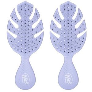 Wet Brush Go Green Mini Detangler, Paars - Ontwarrende Reizen Haarborstel - Ultra-Zachte IntelliFlex Borstelharen Glijden door klitten & Maak voorzichtig knopen los terwijl het minimaliseren van pijn