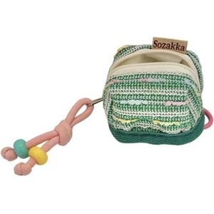 Kleine Kosmetische Zakken Shell Vorm Make-up Organisatoren Geborduurde Katoenen de Reis Polyester van de Draad Met ritssluiting Zakken, Groen Gn, M, Klassiek