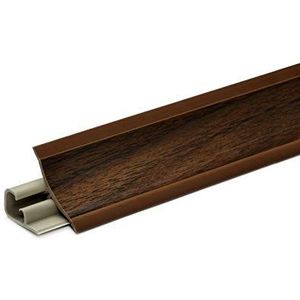 DQ-PP 2,5 m hoeklijst, donker notenhout, 23 x 23 mm, pvc, gratis schroeven, keukenstrip voor het werkblad, afdekprofiel voor in de keuken, wandafsluitstrip, tafelbladlijst