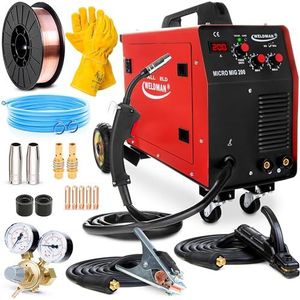 Weldman Micro MIG 200-200A MIG MAG lasapparaat, beschermend gas - Lassen: MIG/MAG, MMA - Gevulde draadstation gecombineerd met chassis - IGBT-technologie - Basic-kit