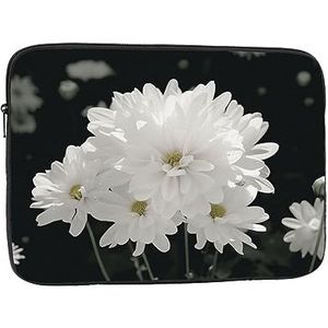 Witte Bloemen Laptop Case Laptop Sleeve Laptop Tas voor Vrouwen Mannen Shockproof Beschermende Notebook Case 12 inch