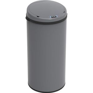 SVITA Sensor-vuilnisemmer 50 liter, stalen vuilnisemmer met sensor, elektrische afvalemmer keuken, automatische afvalemmer met sensor, grijs