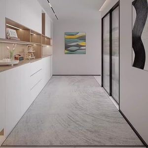 GeRRiT Binnenentree, vloerkleed, antislip, 8 mm laagpolig, grijs hedendaags abstracte tapijtloper voor gangen/keuken/badkamer/modderkamer, machinewasbaar (Maat: 140 x 200 cm)