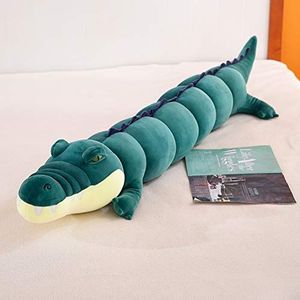 Nieuwe leuke cartoon krokodil pop groot kussen grote tanden krokodil knuffel pop gift 150 cm groen