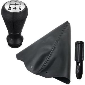 Auto Versnellingspookknop 5-versnellingspookknophoes Voor De Kofferbak Van Voor Citroën Voor Partner C1 C4 C3 Voor Picasso Schakelpookhendel(Chrome set)