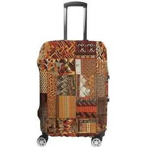 DJUETRUI Reisbagagehoes Wasbare Koffer Cover Afrikaans Textiel Patchwork Mode Koffer Protector Carry On Bagage Covers Protector Koffer Past 19""-32"" Bagage, Afrikaans Textiel Patchwork, XL