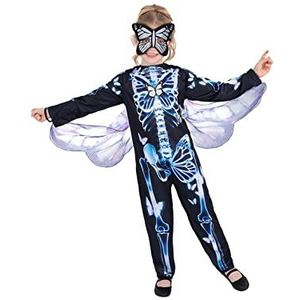 Vlinder Kostuums | Vlinder Skelet | Meisje | Large | Halloween | Verkleedkleding