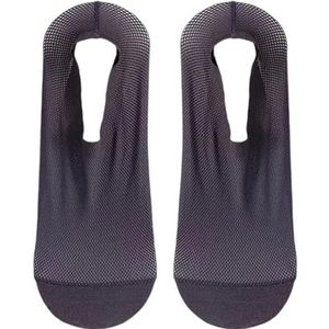 AJTUTUS Mannen Onzichtbare Antislip Low Cut Sokken Nylon Mesh Ventilatie Zachte Katoen Voetbed Enkelsokken Voor Dagelijkse Slijtage Sport, Donkergrijs, One size