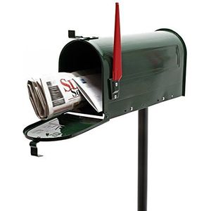 Amerikaanse brievenbus US mailbox – groen – met passende voet