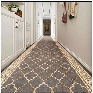 Tapijt Modern Long Hallway Carpet Red Black Golden Woonkamer Gebied Rug Hotel Luxe Hallway Rug Runner Zachte Trap Tapijt Antislip Mat Tapijt Woonkamer (Color : 8, Size : 120x400cm)