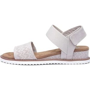 Skechers Bobs Desert Kiss sandalen met enkelbandje voor dames, Wit, 5 UK Wide