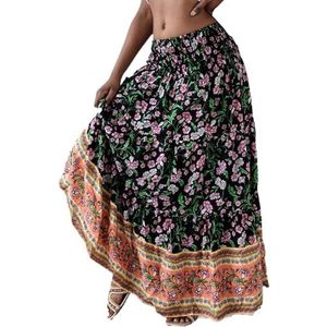 yk8fass Een elastische rok bk-3528, Roze Bloem, M