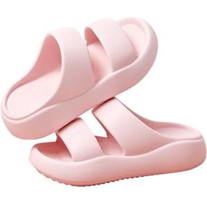 UBOHUZ Dikke Bodem Slippers Vrouwen Comfort Zachte Sandalen Vrouw Zomer Antislip Strand Slippers Voor Badkamer, Zwembad, roze, 38/39 EU