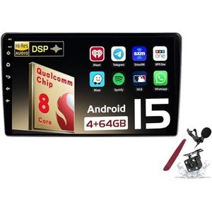 Android 15 Autoradio Sat Navi voor L-ADA Granta (2011-2018) 9 Inch Touchscreen Multimedia Speler met Draadloze Carplay GPS Navigatie FM RDS Bluetooth 5G-WiFi SWC DSP,M120s