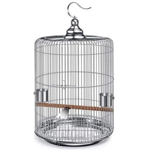 Vogelkooi Vogelvolière Vogelkooi Metalen Ronde Vogelkooien Grote Hangende Vogeldragers Papegaaivluchtkooi Voor Op Reis Naar Huis Vogelhuisje Papegaaienkooi(31cm)