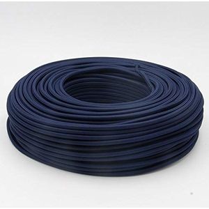 Afschermingskabel, flexibele siliciumkabel, 0,75 mm 2-aderige textielkabel vintage lichte kabel 2-draads multifunctionele accessoires (kleur: rood, lengte: 5 m) (kleur: donkerblauw