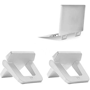 Draagbare zelfklevende mini onzichtbare computerstandaard, opvouwbare desktopstandaard voor MateBook X pro, D14, MacBook Air Pro, XPS, meer 10-15,6 inch laptop (wit)