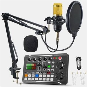 Geluidsmixconsole Speciale geluidskaartmicrofoon for live-uitzending F998-kaart met (optionele) audio-interface met DJ Mixer-effecten Voice Changer Stream miljoenen nummers (Color : 4, Size : 1)