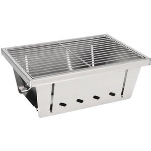 Barbecue grill outdoor folding household storage small barbecue grill mini portable stainless steel garden stove