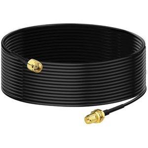 Bingfu RP-SMA verlengkabel, wifi, 5 m, adapter voor RP-SMA mannelijk naar vrouwelijk, RG174, voor uitbreiding telebewaking, router, wifi, beveiligingscamera, IP-netwerkkaart, draadloos, Mini PCI