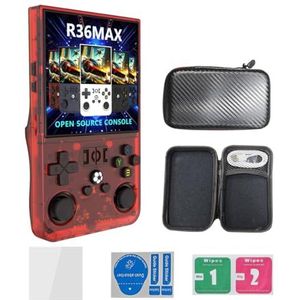 R36MAX Retro handheld gameconsole met 128G ingebouwde 22000+ klassieke games, 4.0 IPS-scherm Open Source Linux-systeem, draagbare arcade-gamespeler