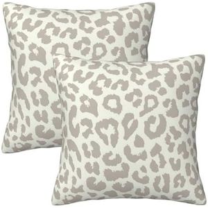 Kfjghhl Bruin Patroon Luipaard Gooi Kussenslopen Decoratieve Boerderij Bank Kussensloop 45/50 cm Vierkante Kussen Pillcase