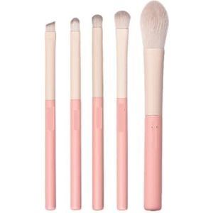 Kwastenset Professionele Make-up Kwastenset 5 Stuks Roze Onder De Ogen En Blush Kwast For Gezicht Contour Make-Up Borstel Set