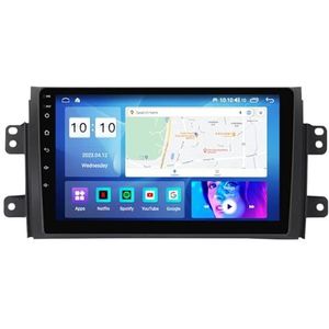 Android 12.0 Car Stereo 9 ""Touch Screen auto audio speler bluetooth stuurwielbediening Voor Suzuki SX4 2006-2014 auto speler Ondersteunt CarAutoPlay PIP GPS Navigatie Backup Camera (Size : 4+WIFI 1G+