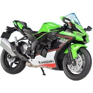 Touring Motorfiets Speelgoed Voor Kawasaki Voor Ninja ZX-10R 2021 1:12 Zware Locomotief Hoge Simulatie Diecast Model Auto Collectie Speelgoed Geschenken (Color : Green)