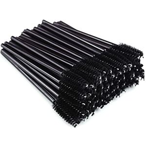 50 wimper mascara toverstokken wenkbrauw applicator cosmetische make-up tools (zwart)