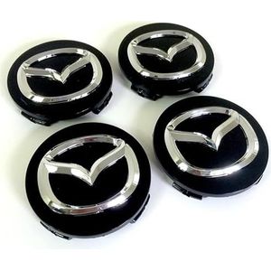 Set van 4 wielnaafdoppen voor Mazda Mazda3 Mazda6 Mazda8 CX-3 CX-5 CX-9 MX-5 RX-8 60mm