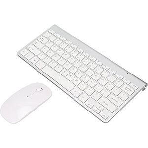Toetsenbord en Muis Combo Stil Toetsenbord, Toetsenbordmuisset 2.4G Draadloos 78 Toetsen USB Dun Geëtste Keycaps Ergonomie Mute-knop Computertoetsenborden Muis voor Pc