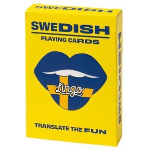 Lingo Speelkaarten | Taal Leren Game Set | Leuke Visual Flashcard Deck om Woordenschat en uitspraak vaardigheden te verhogen - 54 nuttige zinnen (Zweeds)