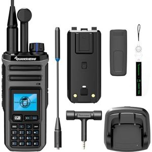 Quansheng TK-11(5) 10W Dual Band Walkie Talkie IP55 Waterproof - Professionele VHF UHF Tweewegradio met 999 Kanelen, Type-C, 2500mAh - CE Gecertificeerd voor Outdoor en Zakelijk Gebruik