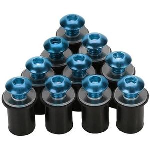Bouten Schroef Universele Motorfiets Voorruit Bevestiging Kuip Schroef Bouten Moeren Kit Voor R1 R6 R3 FZ1 FZ6 FZ16 R125 XJ6(BLAUW)