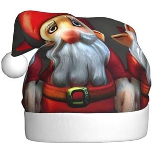 SSIMOO Kerstkabouters pluche kerstmuts voor volwassenen, feestelijke feesthoed, ideaal feestaccessoire voor bijeenkomsten