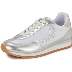 Nine West Fivo sneakers voor dames, wit zilver 140, 41 EU